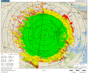 Radio coverage propagation analysis image